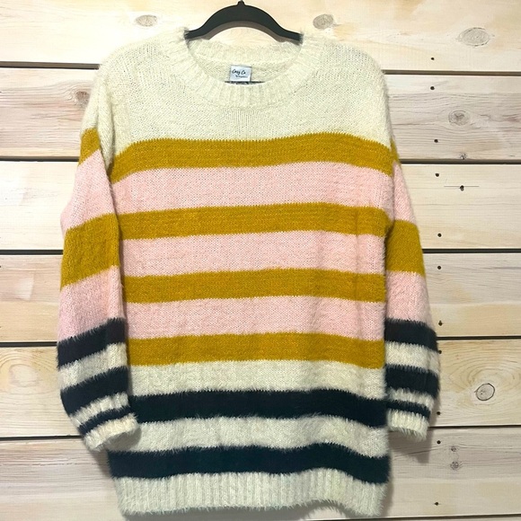 Cozy Casual Sweaters - Cozy Co. Striped Sweater Women's S/M